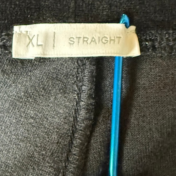 Talbots Pants Womens XL Black Velour High Rise Straight Leg Comfy Holiday NWT - Picture 7 of 11